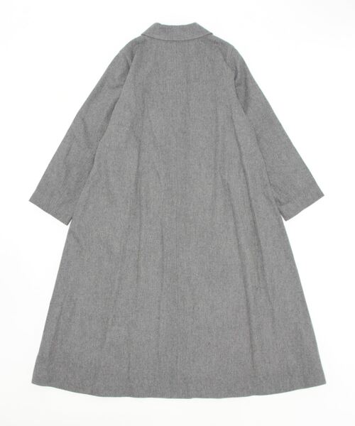 MidiUmi（ミディウミ）の「MidiUmi リサイクルウールステンカラーフレアコート（ステンカラーコート・レディース・グレー・FREE）」の3枚目の写真