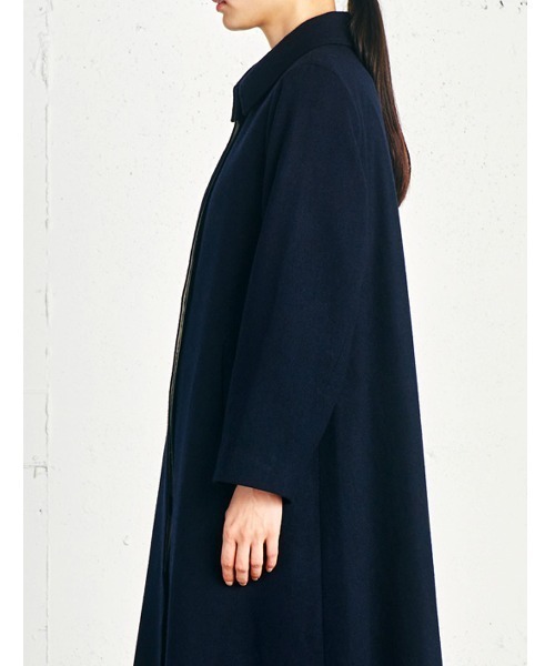 MidiUmi（ミディウミ）の「MidiUmi リサイクルウールステンカラーフレアコート（ステンカラーコート・レディース・グレー・FREE）」の16枚目の写真