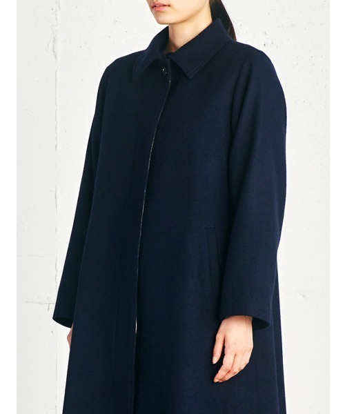 MidiUmi（ミディウミ）の「MidiUmi リサイクルウールステンカラーフレアコート（ステンカラーコート・レディース・グレー・FREE）」の20枚目の写真