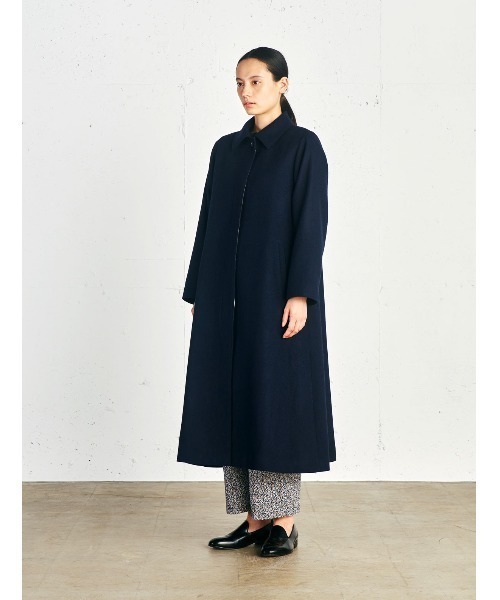 MidiUmi（ミディウミ）の「MidiUmi リサイクルウールステンカラーフレアコート（ステンカラーコート・レディース・グレー・FREE）」の11枚目の写真