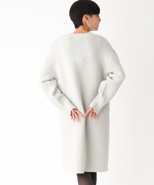 OPAQUE.CLIP（オペークドットクリップ）の「◆MIXローゲージニットワンピース（ワンピース・レディース・ベージュ系3/ライトグリーン系・00）」の3枚目の写真