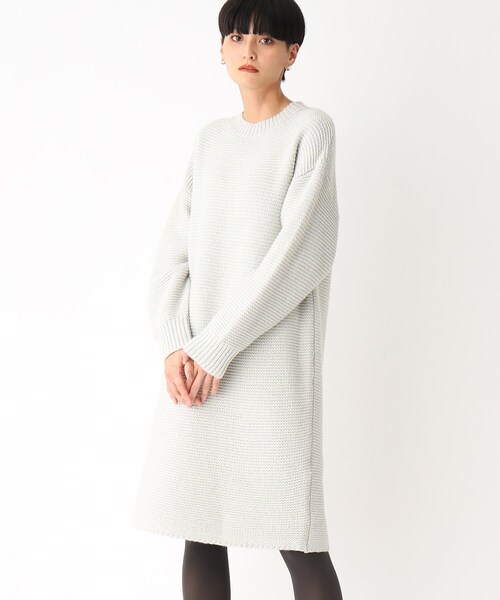 OPAQUE.CLIP（オペークドットクリップ）の「◆MIXローゲージニットワンピース（ワンピース・レディース・ベージュ系3/ライトグリーン系・00）」の5枚目の写真
