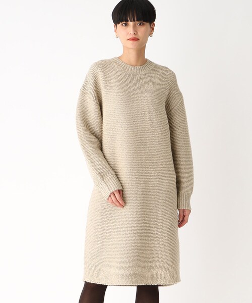 OPAQUE.CLIP（オペークドットクリップ）の「◆MIXローゲージニットワンピース（ワンピース・レディース・ベージュ系3/ライトグリーン系・00）」の8枚目の写真
