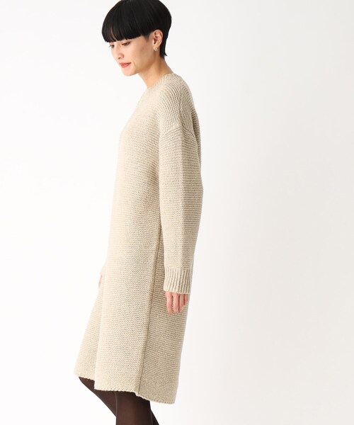 OPAQUE.CLIP（オペークドットクリップ）の「◆MIXローゲージニットワンピース（ワンピース・レディース・ベージュ系3/ライトグリーン系・00）」の9枚目の写真