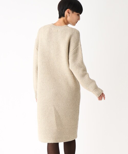 OPAQUE.CLIP（オペークドットクリップ）の「◆MIXローゲージニットワンピース（ワンピース・レディース・ベージュ系3/ライトグリーン系・00）」の10枚目の写真