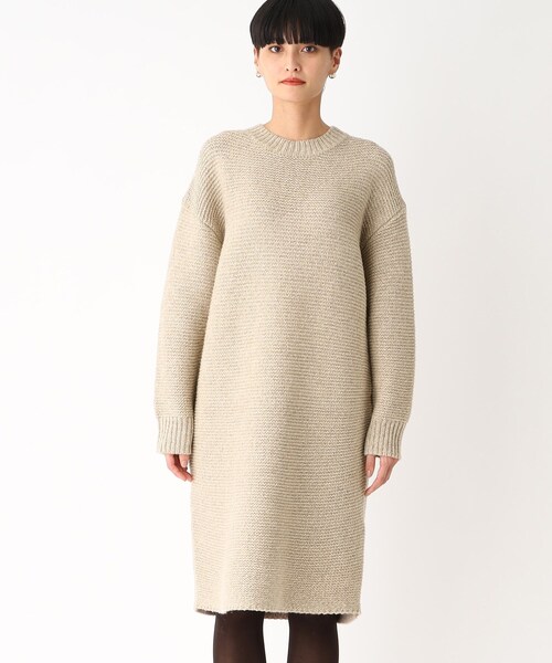 OPAQUE.CLIP（オペークドットクリップ）の「◆MIXローゲージニットワンピース（ワンピース・レディース・ベージュ系3/ライトグリーン系・00）」の16枚目の写真