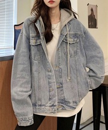 フード付きデニムジャケット