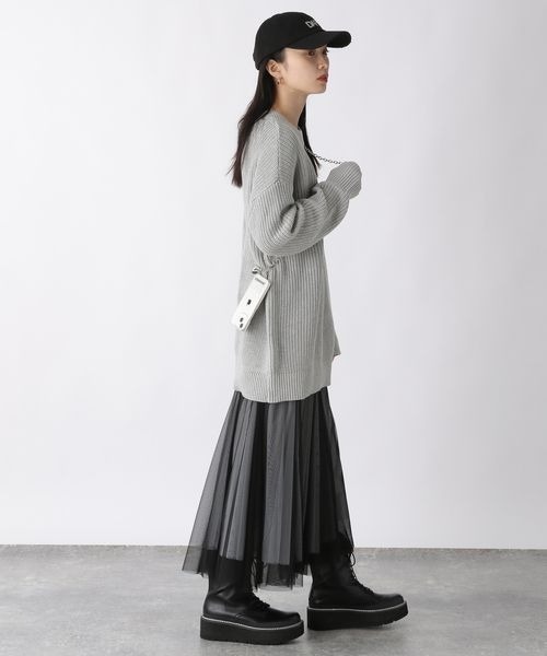 JEANASIS（ジーナシス）の「5Gコットンアゼクルーネックプルオーバー（ニット/セーター・レディース・グレー/オフホワイト/ブルー/ピンク・FREE）」の20枚目の写真