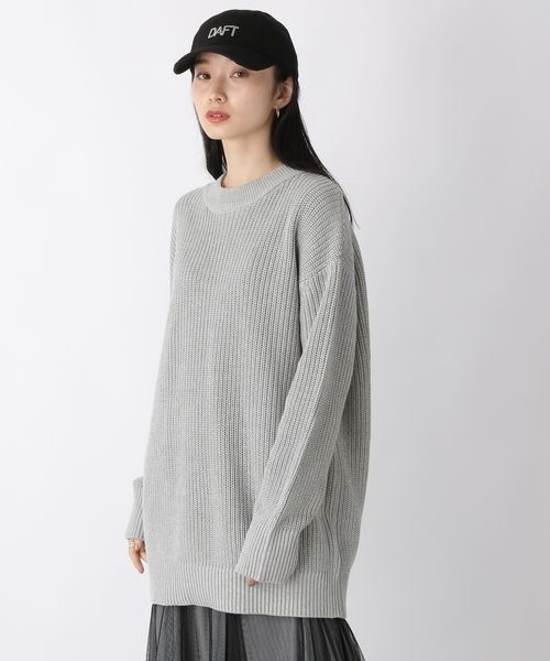 JEANASIS（ジーナシス）の「5Gコットンアゼクルーネックプルオーバー（ニット/セーター・レディース・グレー/オフホワイト/ブルー/ピンク・FREE）」の22枚目の写真