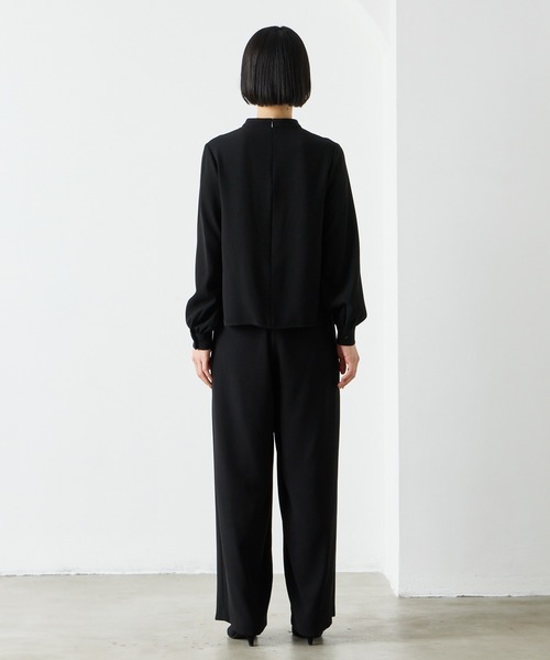AIMER(エメ)の「【喪服・礼服・WEB限定】Vネックノーカラージャケット・プチハイネックブラウス・ワイドパンツ 3点セット ブラックフォーマルアンサンブル(スーツセット・レディース・ブラック・7号/9号/11号/13号/15号/17号)」の20枚目の写真