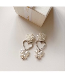 【maru】Rose heart butterflyピアス(MA)