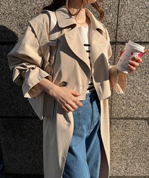 one after another NICE CLAUP | 【2023SS】ジレにもショートトレンチにもなる マルチWAYトレンチコート(トレンチコート)