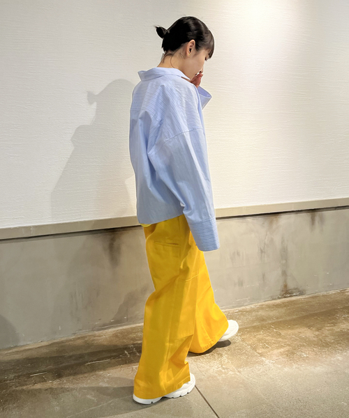 JOINT WORKS（ジョイントワークス）の「ビッグカフス カットオフシャツ（シャツ/ブラウス・レディース・ブルー系その他/ホワイト/サックスブルー・FREE）」の17枚目の写真