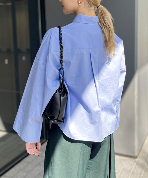 JOINT WORKS（ジョイントワークス）の「ビッグカフス カットオフシャツ（シャツ/ブラウス・レディース・ブルー系その他/ホワイト/サックスブルー・FREE）」の22枚目の写真