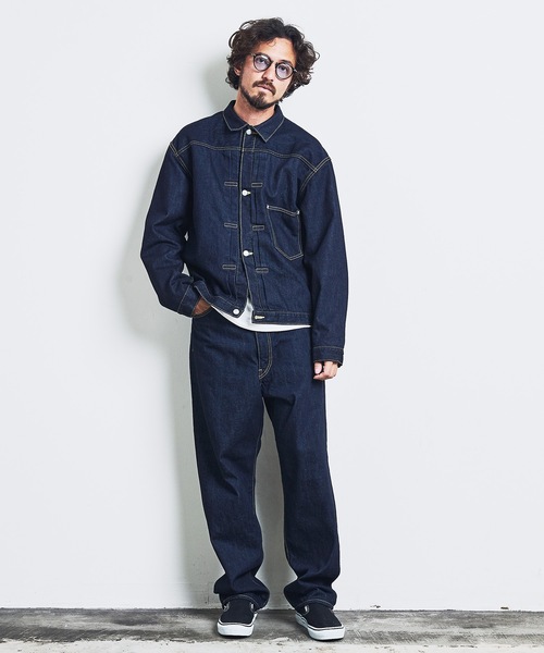 Magine(マージン)の「12oz CRUNCH DENIM BIG G-JKT:クランチ デニム ビッグ Gジャケット(デニムジャケット・メンズ・インディゴブルー・44/46/48)」の6枚目の写真