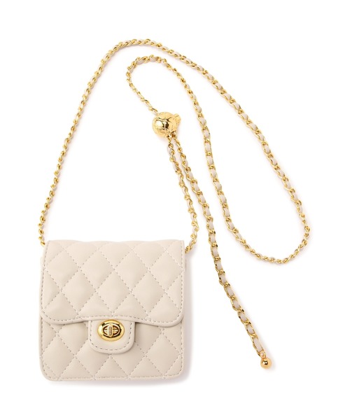 FREE'S MART（フリーズマート）の「◆2Wayキルティングミニバッグ（ショルダーバッグ・レディース・ブラック/ホワイト/イエロー/ブルー・ﾌﾘ-）」の2枚目の写真