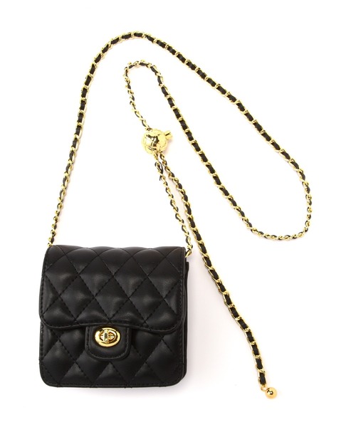 FREE'S MART（フリーズマート）の「◆2Wayキルティングミニバッグ（ショルダーバッグ・レディース・ブラック/ホワイト/イエロー/ブルー・ﾌﾘ-）」の17枚目の写真