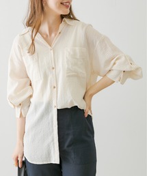 URBAN RESEARCH Sonny Label | シアーストライプオーバーシャツ(シャツ/ブラウス)