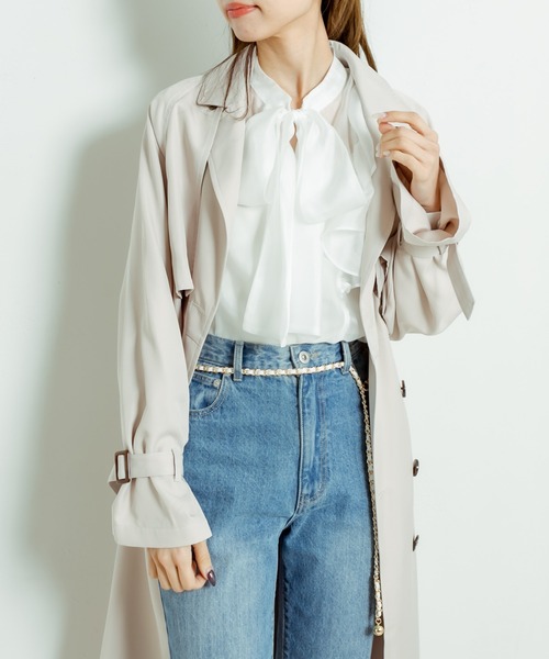 OLIVE des OLIVE（オリーブデオリーブ）の「Bigリボンボウタイブラウス（シャツ/ブラウス・レディース・オフホワイト/サックスブルー/ホワイト・FREE）」の15枚目の写真