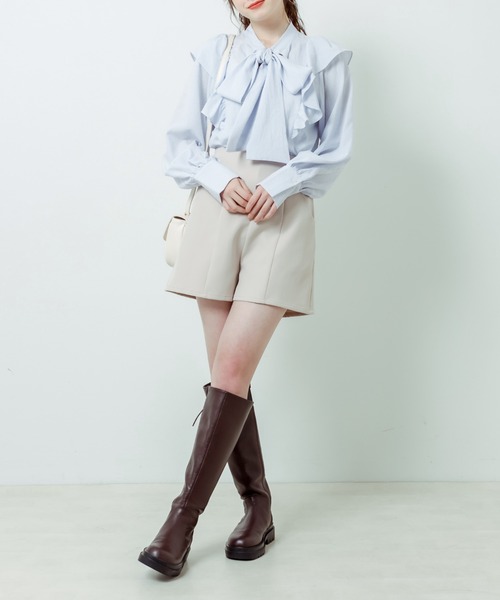 OLIVE des OLIVE（オリーブデオリーブ）の「Bigリボンボウタイブラウス（シャツ/ブラウス・レディース・オフホワイト/サックスブルー/ホワイト・FREE）」の16枚目の写真