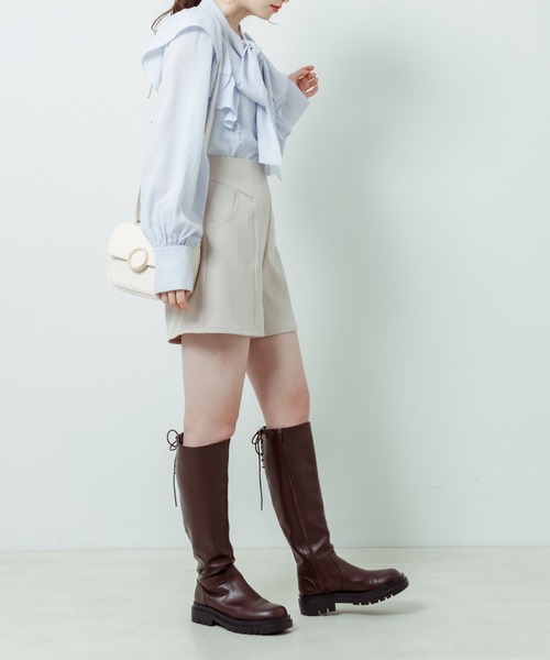 OLIVE des OLIVE（オリーブデオリーブ）の「Bigリボンボウタイブラウス（シャツ/ブラウス・レディース・オフホワイト/サックスブルー/ホワイト・FREE）」の17枚目の写真