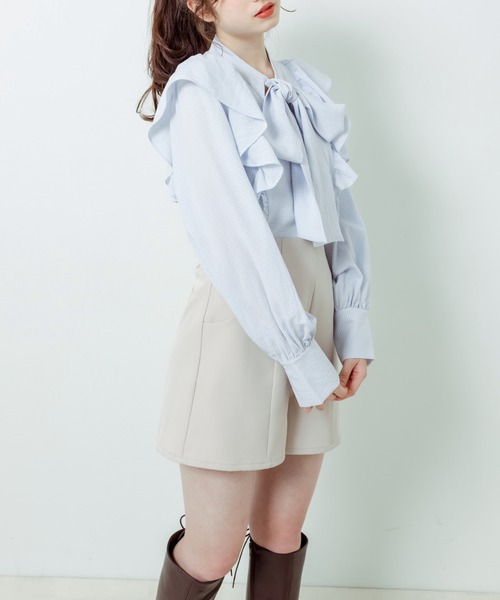 OLIVE des OLIVE（オリーブデオリーブ）の「Bigリボンボウタイブラウス（シャツ/ブラウス・レディース・オフホワイト/サックスブルー/ホワイト・FREE）」の20枚目の写真