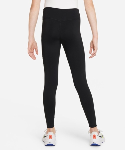 NIKE(ナイキ)の「NIKE/ナイキ Dri-FIT ワン ジュニア キッズ レギンス DZ0766-010(レギンス/スパッツ・キッズ・ブラック×ホワイト・130cm/140cm/150cm/160cm)」の4枚目の写真