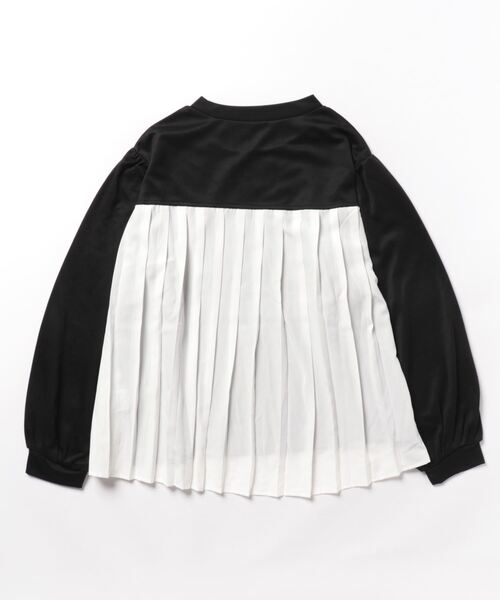 e-zakkamania stores(イーザッカマニアストアーズ)の「ポンチ バックプリーツ プルオーバー(Tシャツ/カットソー・レディース・グレイッシュベージュ/ブラック・M)」の7枚目の写真