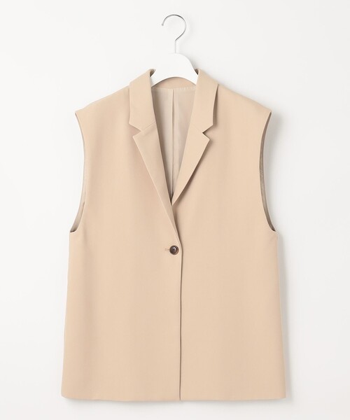 Feroux(フェルゥ)の「【洗える】バックペプラム ジレ(ベスト・レディース・ライトグレー系/ベージュ系・F)」の11枚目の写真