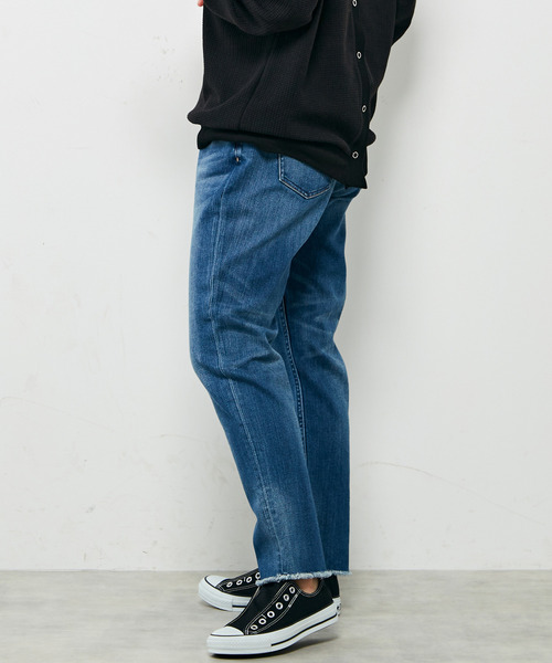 MELROSE claire（メルローズ クレール）の「【Healthy denim H.Salt Midrise Tapered】（デニムパンツ・レディース・ライトインディゴブルー/ライトグレー/インディゴブルー・1/4/3/2）」の8枚目の写真