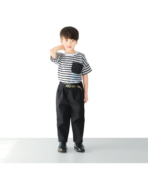L.COPECK(エルコペック)の「デニム・チノシェフパンツ(デニムパンツ・キッズ・ブラック/ベージュ/カーキ/ネイビー・130cm/110cm/140cm/120cm/100cm)」の8枚目の写真