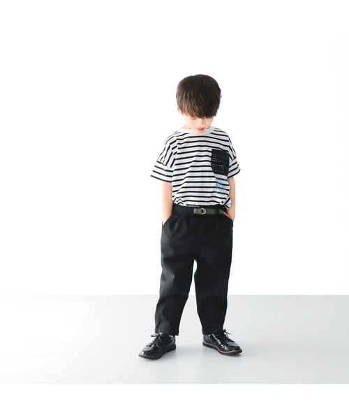 L.COPECK(エルコペック)の「デニム・チノシェフパンツ(デニムパンツ・キッズ・ブラック/ベージュ/カーキ/ネイビー・130cm/110cm/140cm/120cm/100cm)」の9枚目の写真