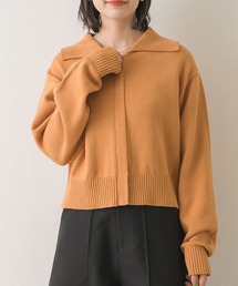 襟付きZIPニット