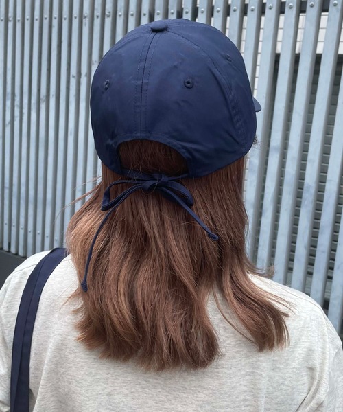 Casselini（キャセリーニ）の「Casselini(キャセリーニ)リボンキャップ（キャップ・レディース・ブラック/ベージュ/ネイビー/サックスブルー/チェック・FREE）」の4枚目の写真