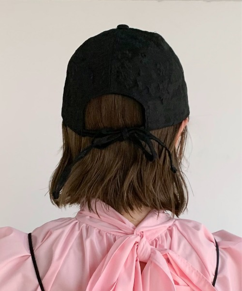 Casselini（キャセリーニ）の「Casselini(キャセリーニ)リボンキャップ（キャップ・レディース・ブラック/ベージュ/ネイビー/サックスブルー/チェック・FREE）」の16枚目の写真