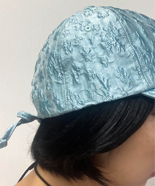 Casselini（キャセリーニ）の「Casselini(キャセリーニ)リボンキャップ（キャップ・レディース・ブラック/ベージュ/ネイビー/サックスブルー/チェック・FREE）」の11枚目の写真