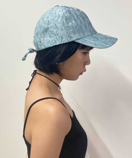 Casselini（キャセリーニ）の「Casselini(キャセリーニ)リボンキャップ（キャップ・レディース・ブラック/ベージュ/ネイビー/サックスブルー/チェック・FREE）」の20枚目の写真