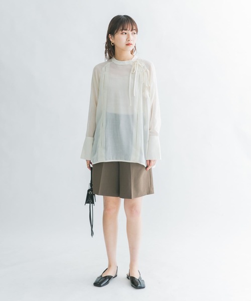 KBF（ケイビーエフ）の「デザインシアーシャツ（シャツ/ブラウス・レディース・ホワイト系その他/ベージュ系その他/オレンジ系その他・ONE）」の22枚目の写真