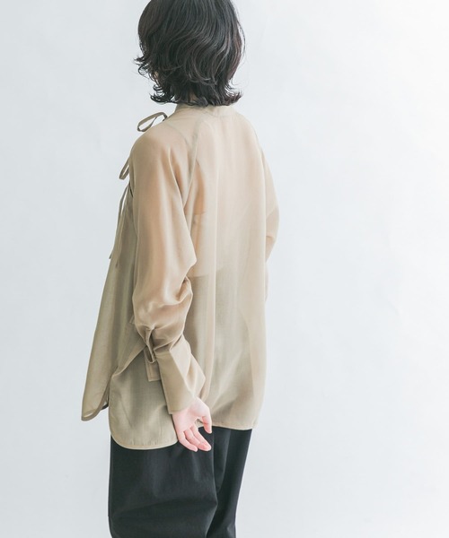 KBF（ケイビーエフ）の「デザインシアーシャツ（シャツ/ブラウス・レディース・ホワイト系その他/ベージュ系その他/オレンジ系その他・ONE）」の17枚目の写真