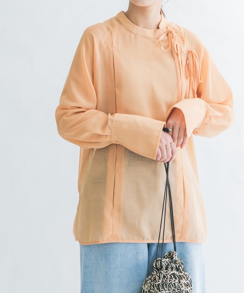 KBF（ケイビーエフ）の「デザインシアーシャツ（シャツ/ブラウス・レディース・ホワイト系その他/ベージュ系その他/オレンジ系その他・ONE）」の18枚目の写真