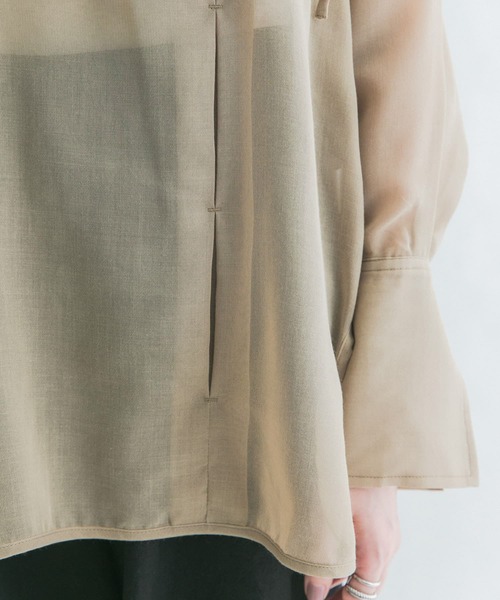 KBF（ケイビーエフ）の「デザインシアーシャツ（シャツ/ブラウス・レディース・ホワイト系その他/ベージュ系その他/オレンジ系その他・ONE）」の8枚目の写真