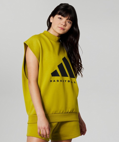 adidas（アディダス）の「バスケットボール ノースリーブスウェット（ジェンダーニュートラル） / トレーナー / アディダスオリジナルス adidas Originals（スウェット・メンズ・ライトグリーン/グリーン/ブラック/グレー・XX-LARGE/X-SMALL/MEDIUM/LARGE/SMALL/X-LARGE/XXX-LARGE）」の14枚目の写真