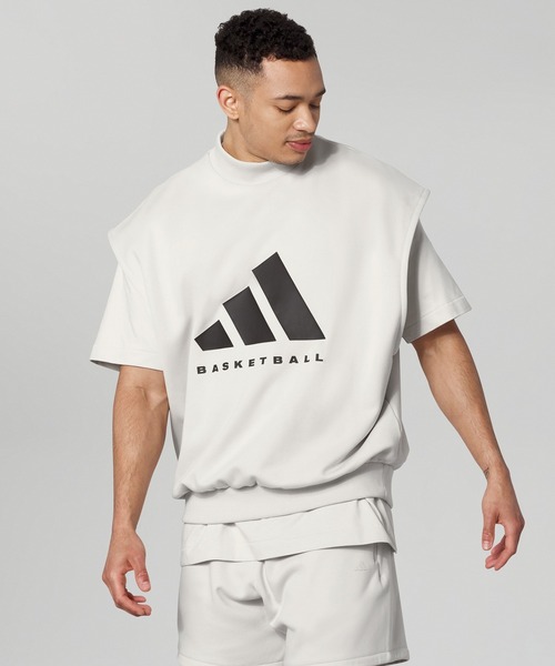 adidas（アディダス）の「バスケットボール ノースリーブスウェット（ジェンダーニュートラル） / トレーナー / アディダスオリジナルス adidas Originals（スウェット・メンズ・ライトグリーン/グリーン/ブラック/グレー・XX-LARGE/X-SMALL/MEDIUM/LARGE/SMALL/X-LARGE/XXX-LARGE）」の16枚目の写真