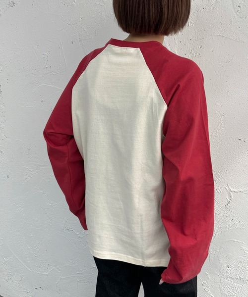 apres jour mignon(アプレジュールミニョン)の「ラグランTシャツ【ZOZOTOWN限定アイテム】(Tシャツ/カットソー・レディース・レッド/グリーン/ネイビー・フリー/X-LARGE)」の22枚目の写真