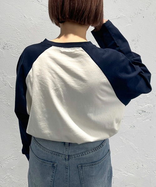 apres jour mignon(アプレジュールミニョン)の「ラグランTシャツ【ZOZOTOWN限定アイテム】(Tシャツ/カットソー・レディース・レッド/グリーン/ネイビー・フリー/X-LARGE)」の13枚目の写真