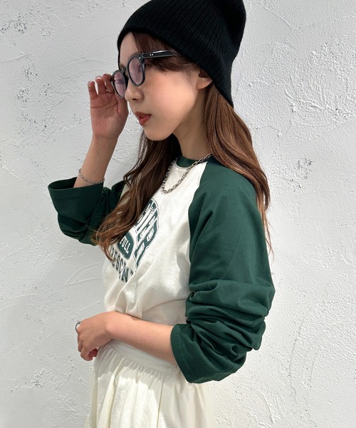 apres jour mignon(アプレジュールミニョン)の「ラグランTシャツ【ZOZOTOWN限定アイテム】(Tシャツ/カットソー・レディース・レッド/グリーン/ネイビー・フリー/X-LARGE)」の6枚目の写真