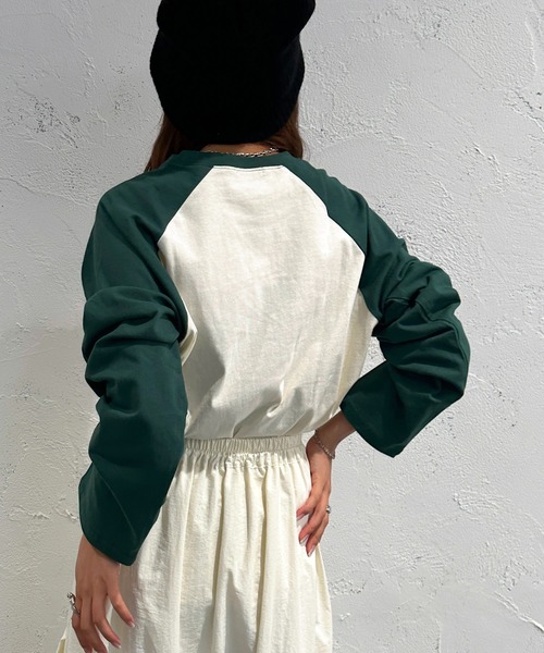 apres jour mignon(アプレジュールミニョン)の「ラグランTシャツ【ZOZOTOWN限定アイテム】(Tシャツ/カットソー・レディース・レッド/グリーン/ネイビー・フリー/X-LARGE)」の7枚目の写真