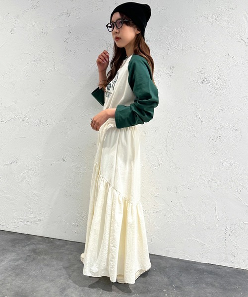 apres jour mignon(アプレジュールミニョン)の「ラグランTシャツ【ZOZOTOWN限定アイテム】(Tシャツ/カットソー・レディース・レッド/グリーン/ネイビー・フリー/X-LARGE)」の9枚目の写真