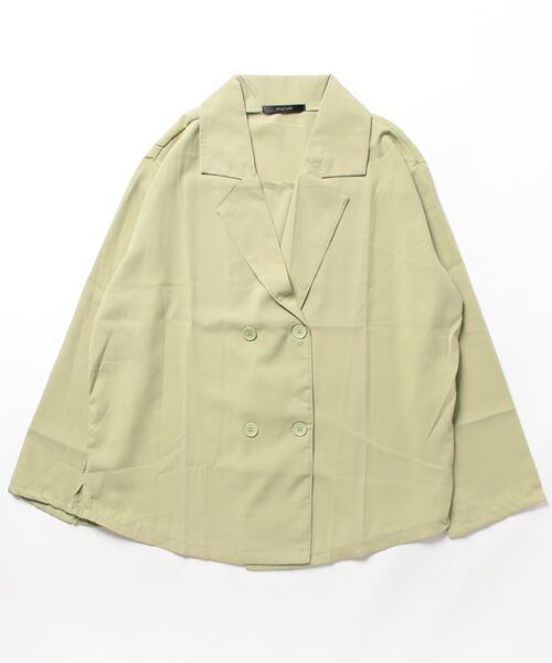 NO WAY（ノーウェイ）の「【Bz】【LAnGe】 シャツテーラードジャケット（シャツ/ブラウス・メンズ・グリーン/ブルー/ブラック・LARGE/MEDIUM/SMALL）」の3枚目の写真