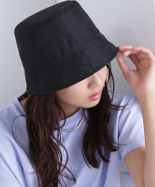 NATURAL BEAUTY BASIC（ナチュラルビューティーベーシック）の「◇ジュートライクバケットハット（ハット・レディース・ブラック/オフホワイト・FREE）」の14枚目の写真